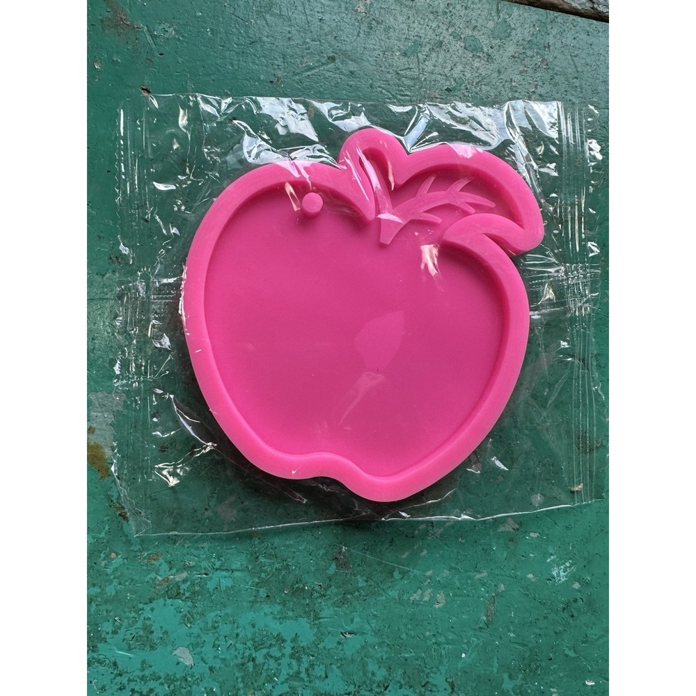 SILICONE APPLE MOLD 4" Epoxy Resin Fondant Clay Jewelry‎ Keychain Ornament NEW